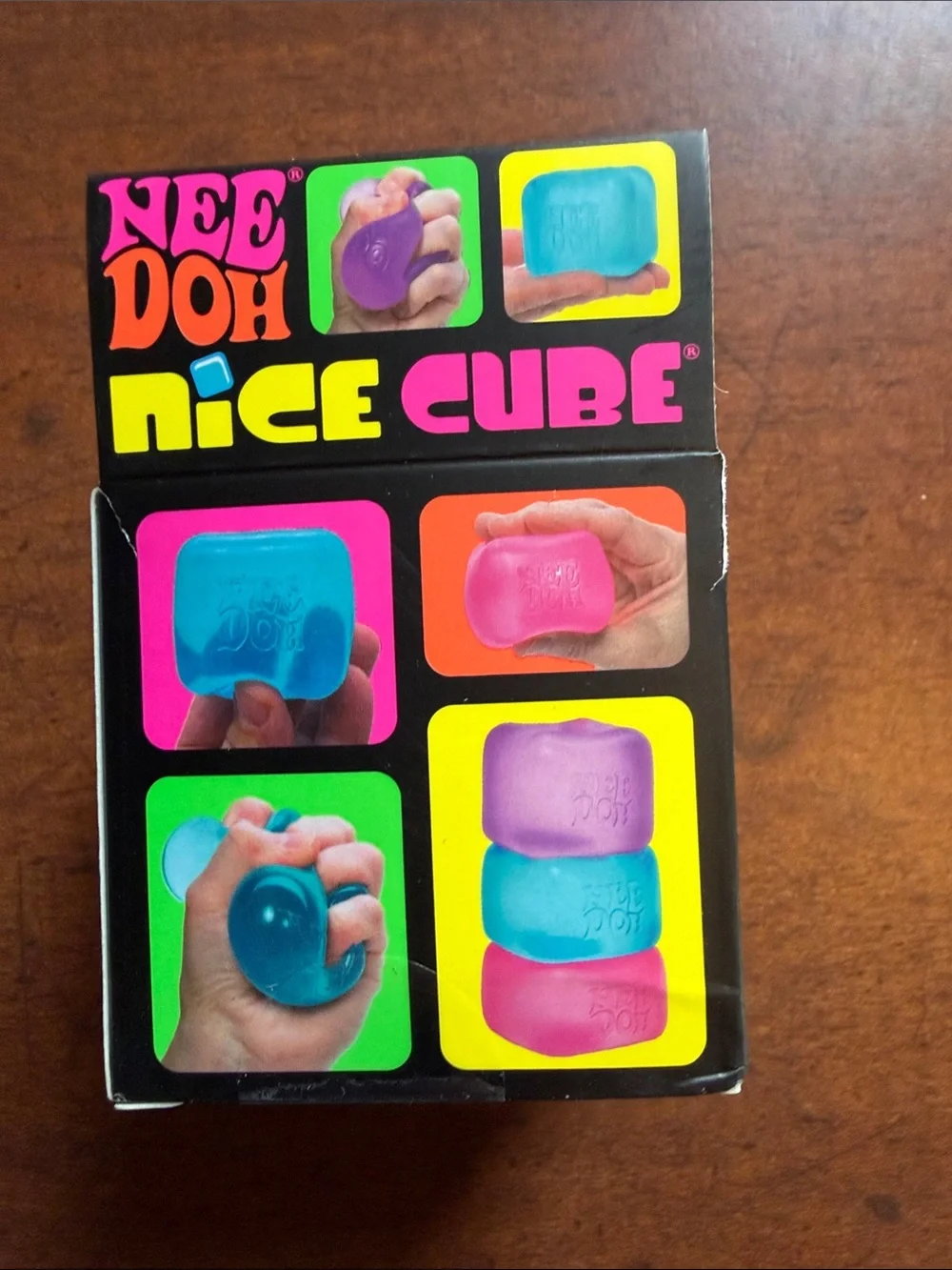 Needoh Nice Cube Super Solid Squish! Blue